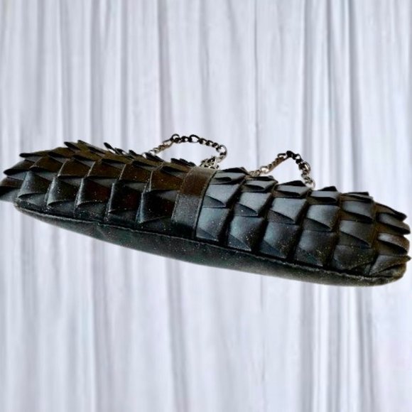 Jessica McClintock Shoulder Handbag Bag with Chain Strap or Clutch - Picture 5 of 8